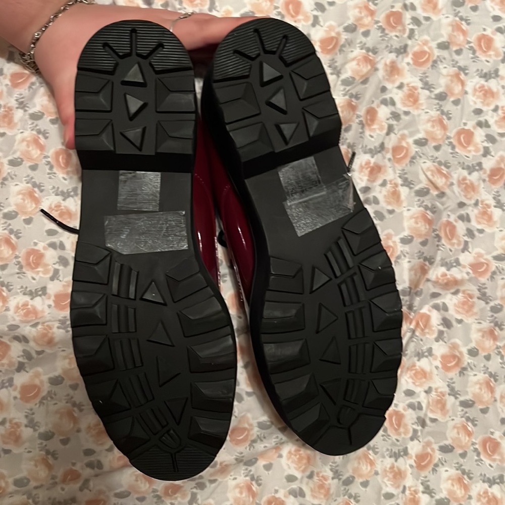 Forever 21 Burgundy Platform Oxford Shoes View 2